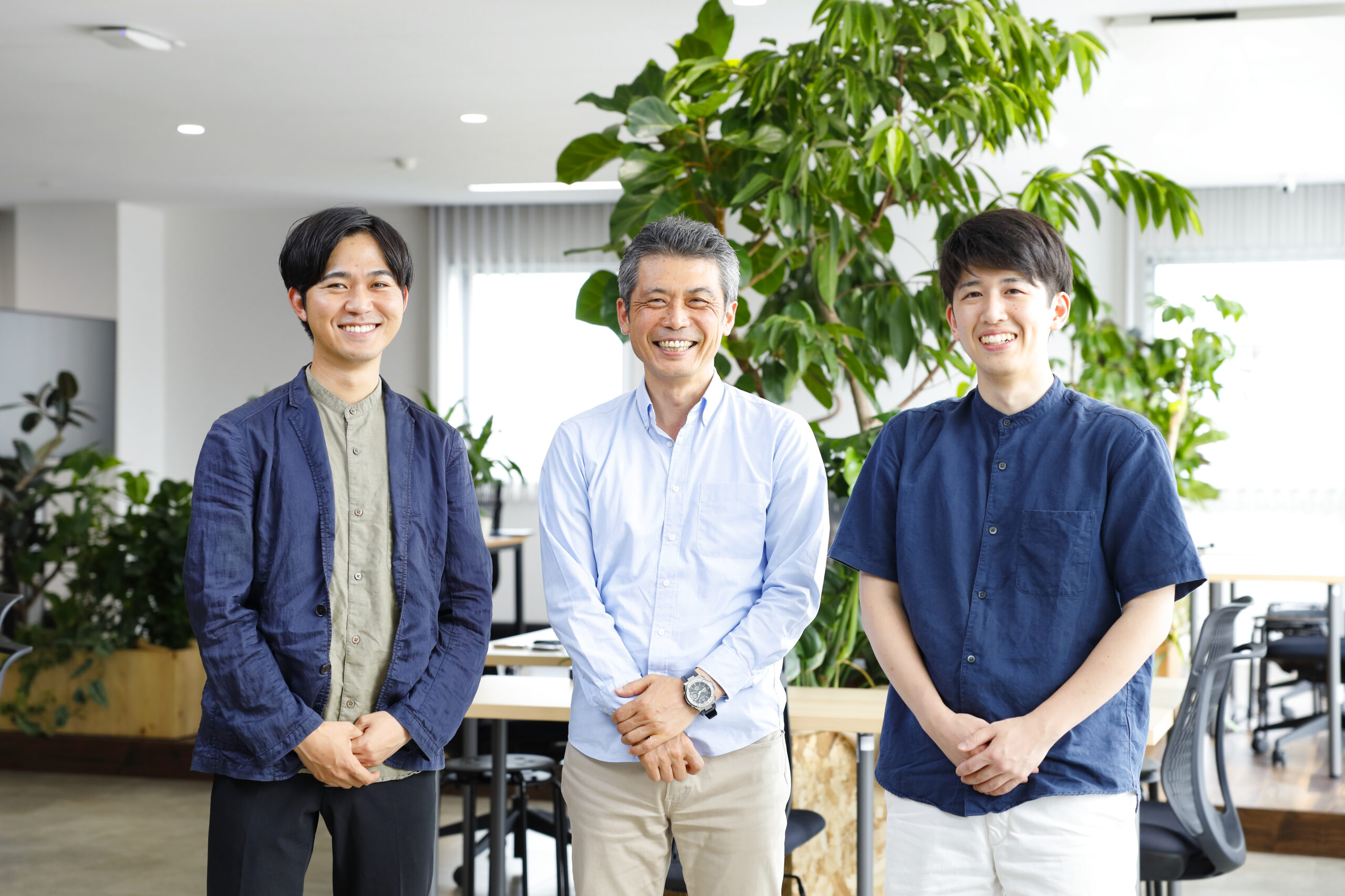 左：株式会社Eco Forest Friendly　代表取締役　芦田拓弘　様　中：株式会社ツクリエ　代表取締役　鈴木英樹　様　右：株式会社モクジヤ　代表取締役 鈴木粋様（ZET-BASE KYOTO 広報協力）